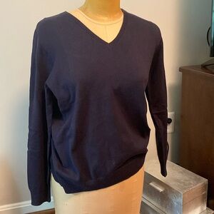 Lands’ End NWT Pullover Sweater, Navy Blue, XL, 96% Supima Baumwolle,3% Nylon